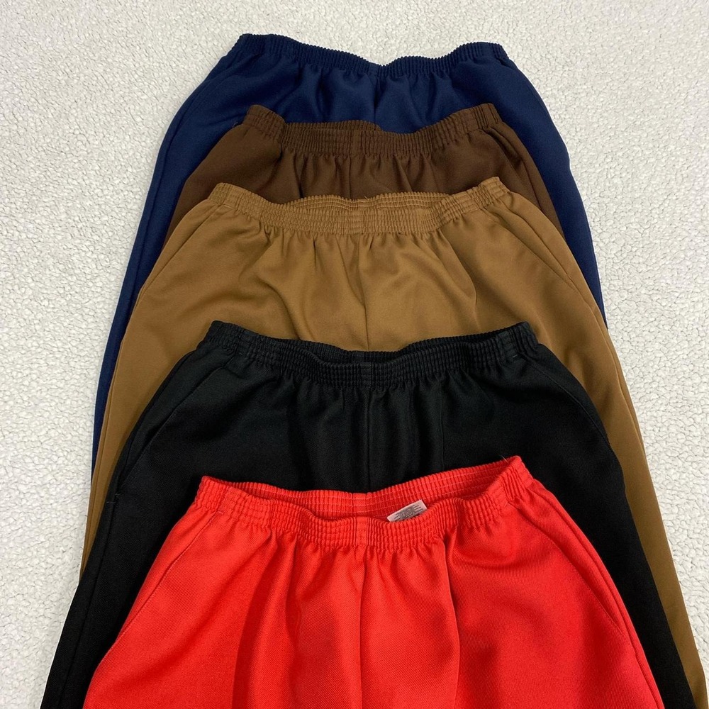 Alfred Dunner Womens 12P Petite Pants Bundle 5pc Black Blue Brown Red Polyester